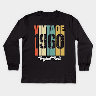 Vintage 1960 Original Parts Retro Vintage Birthday Gifts 60s Kids Long Sleeve T-Shirt